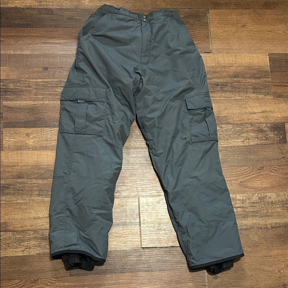 Cherokee Men's Dark Gray Winter Cargo Puffer Pants - XL